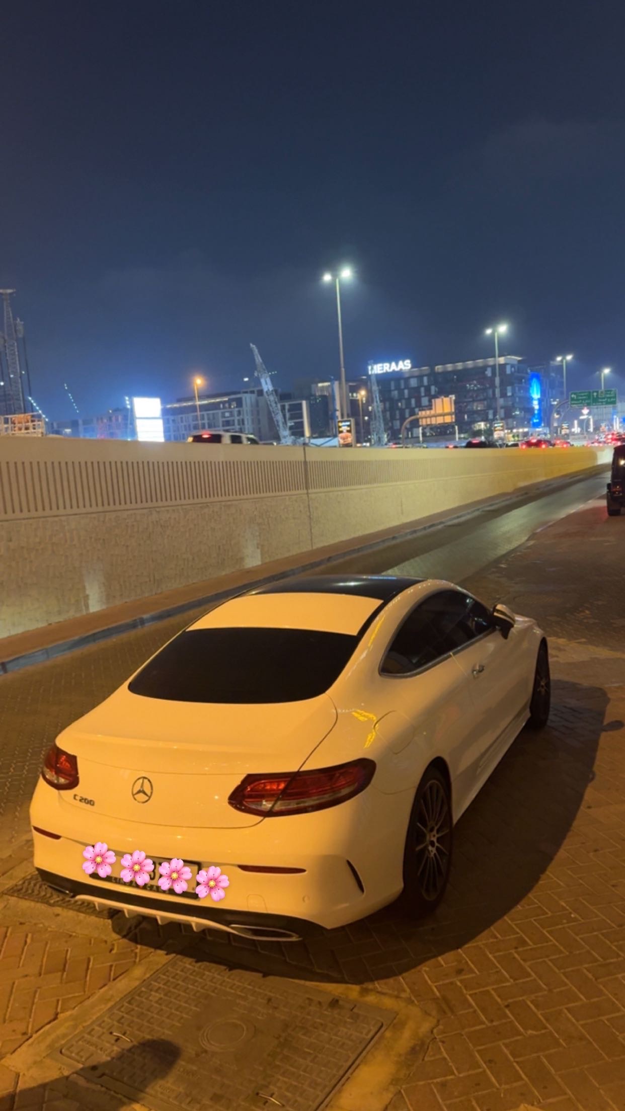 White Mercedes Benz C200 Coupe 2017